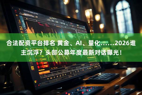 合法配资平台排名 黄金、AI、量化……2026谁主沉浮？头部公募年度最新对话曝光！